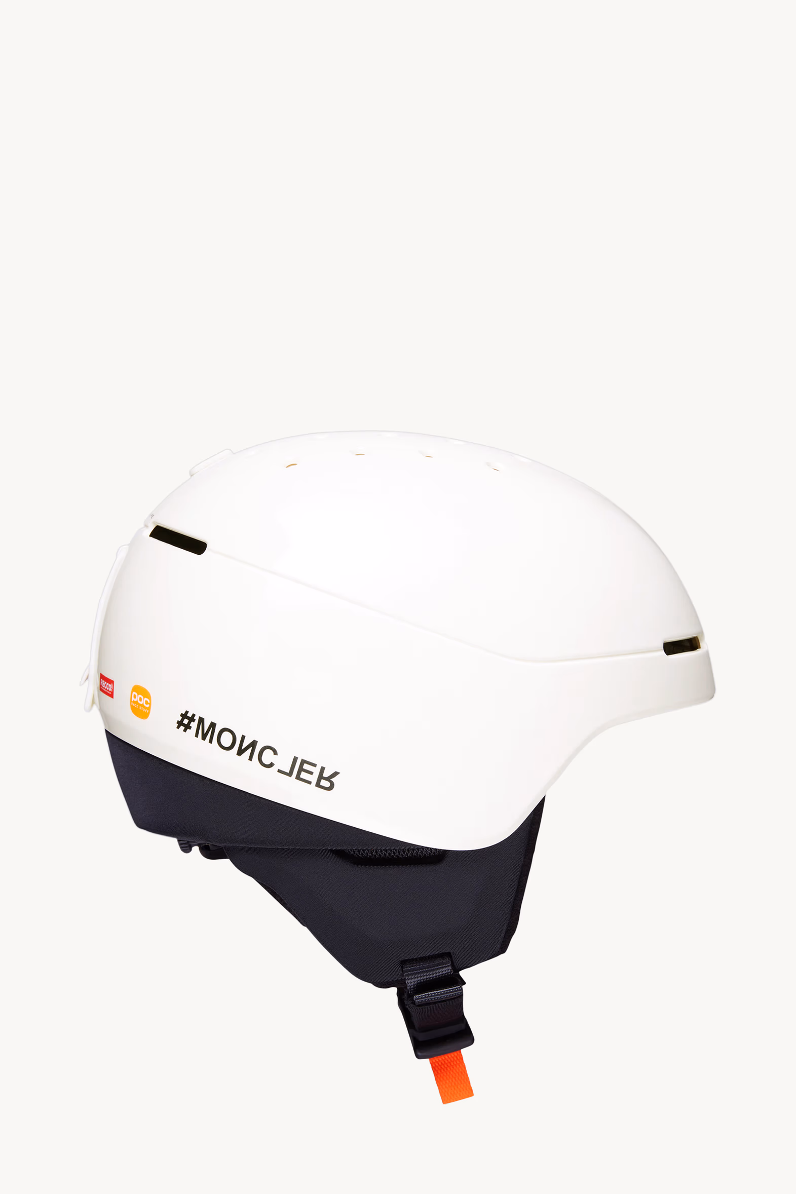 Logo Ski Helmet White Ivory Moncler 3